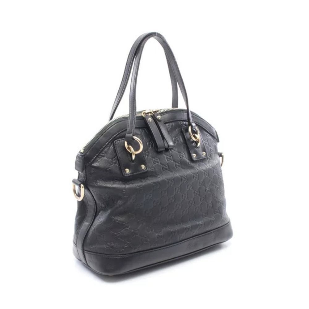 Gucci Handbag ssima Leather Black
